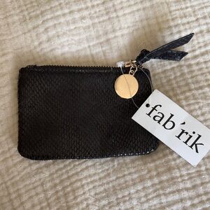 Fab'rik Black Textured Card purse